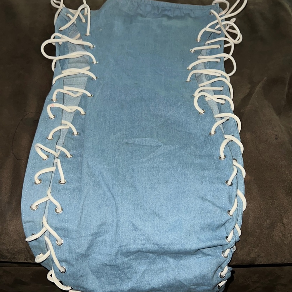 Fun flirty lace up dress